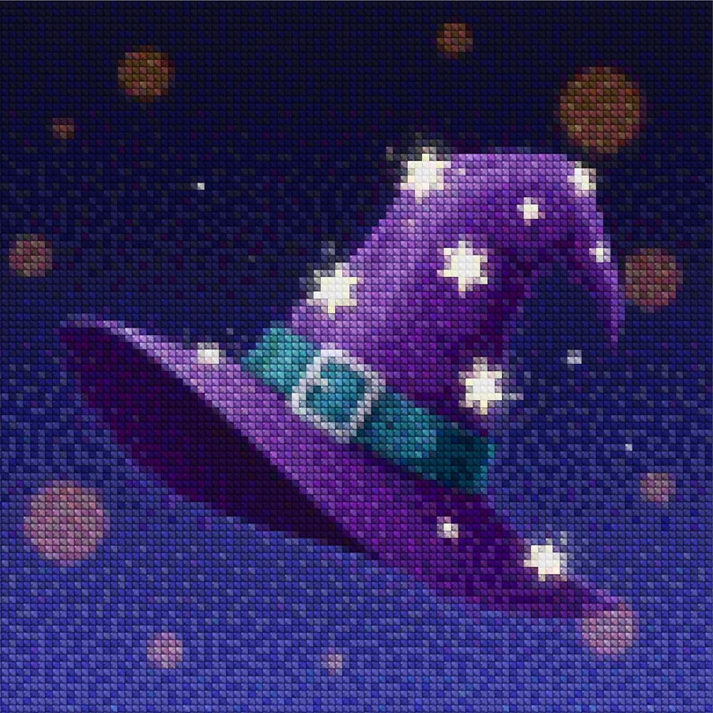 Mini Diamond Painting - Heksenhoed & Sterren
