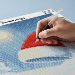 Mini Diamond Painting - Kleine kerstmanmuts-icoon