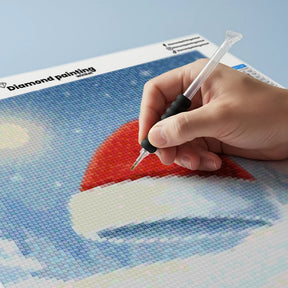 Mini Diamond Painting - Kleine kerstmanmuts-icoon