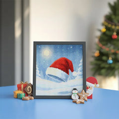 Mini Diamond Painting - Kleine kerstmanmuts-icoon
