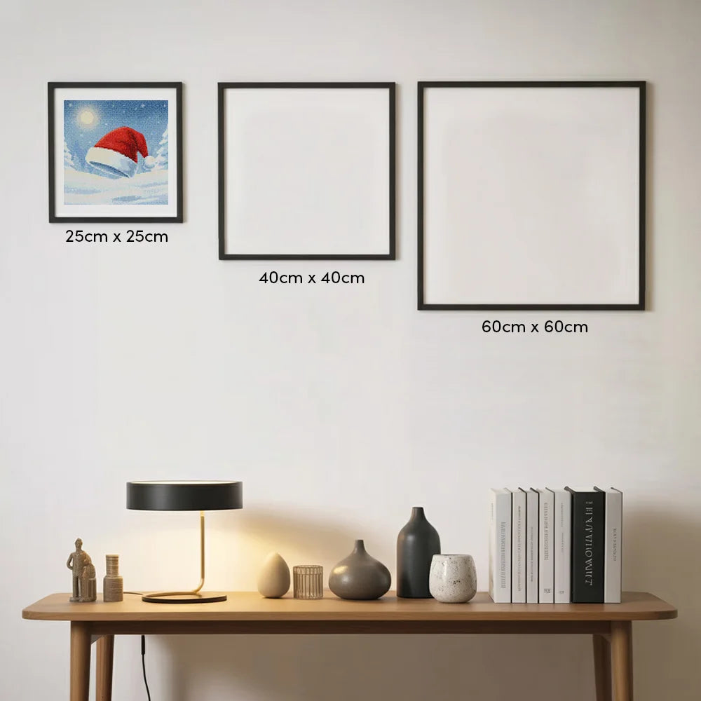 Mini Diamond Painting - Kleine kerstmanmuts-icoon