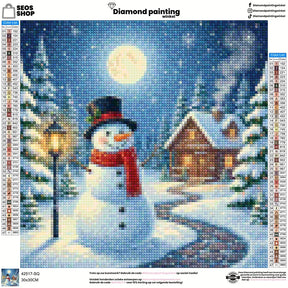 Mini Diamond Painting - Kleine sneeuwpop glimlach