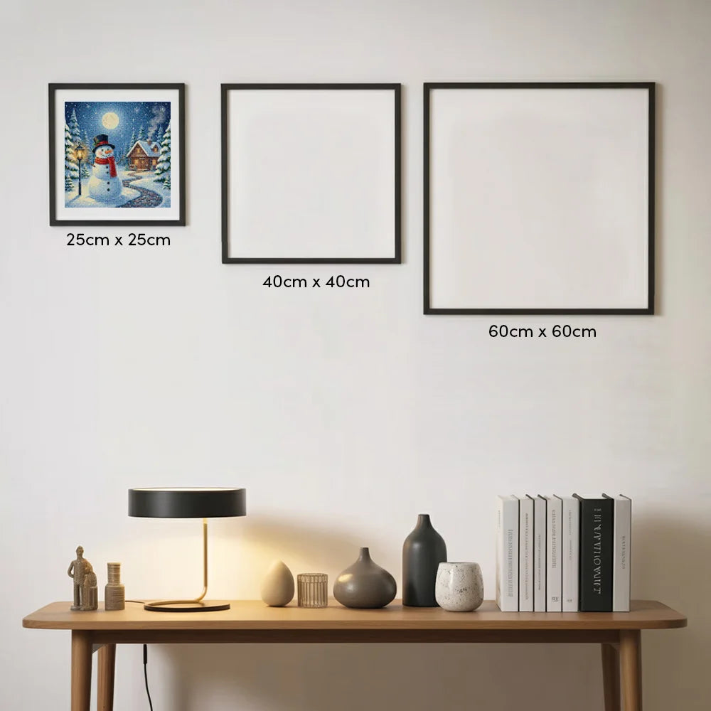 Mini Diamond Painting - Kleine sneeuwpop glimlach