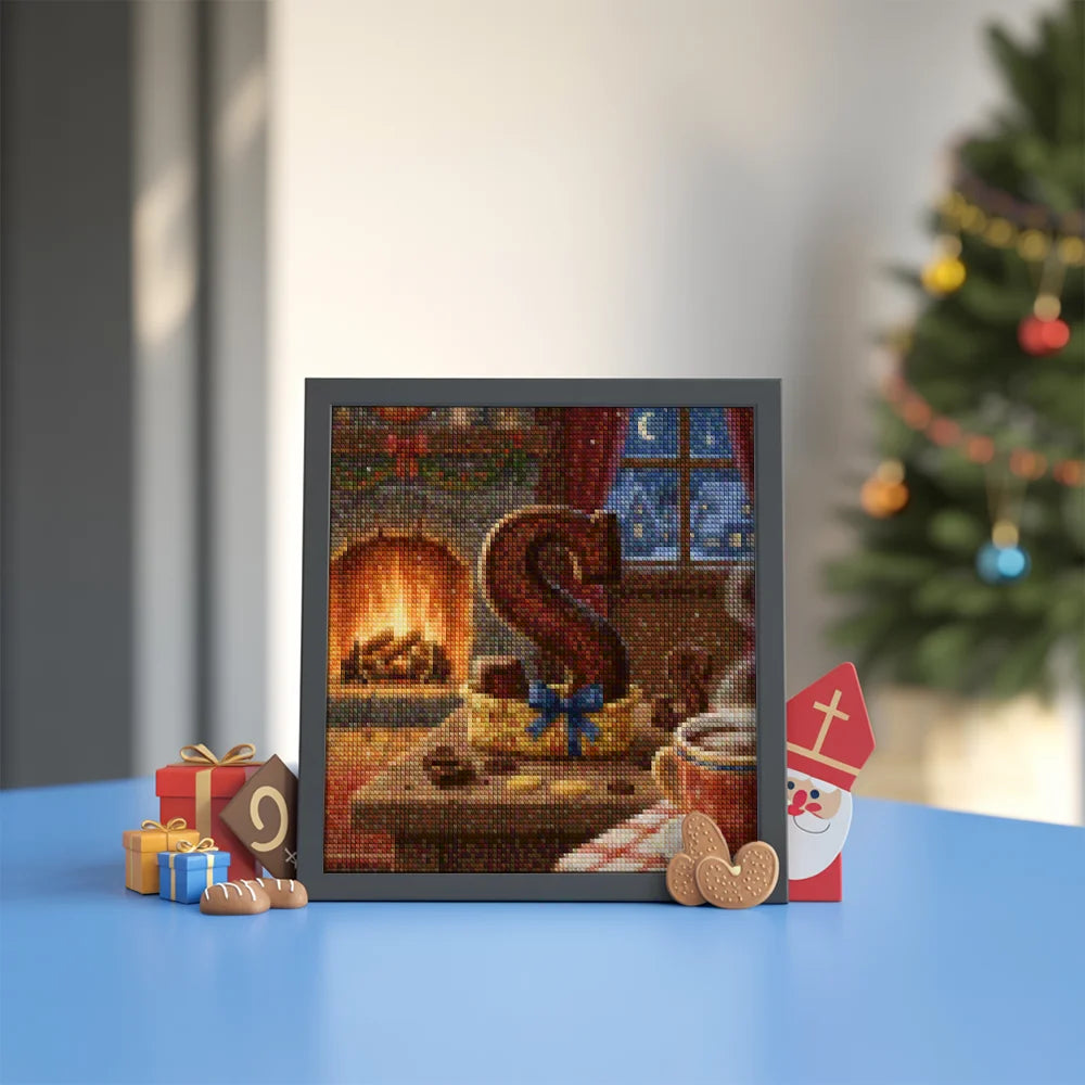 Mini Diamond Painting - Letter S Chocolade