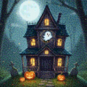 Mini Diamond Painting - Mini Spookhuis