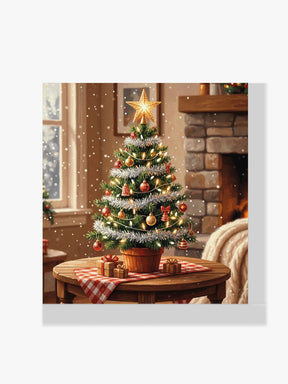 Mini Diamond Painting - Mini kerstboom sprankel