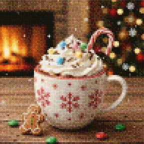 Mini Diamond Painting - Mini mok met warme chocolademelk