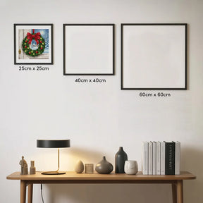 Mini Diamond Painting - Minikrans met rode strik