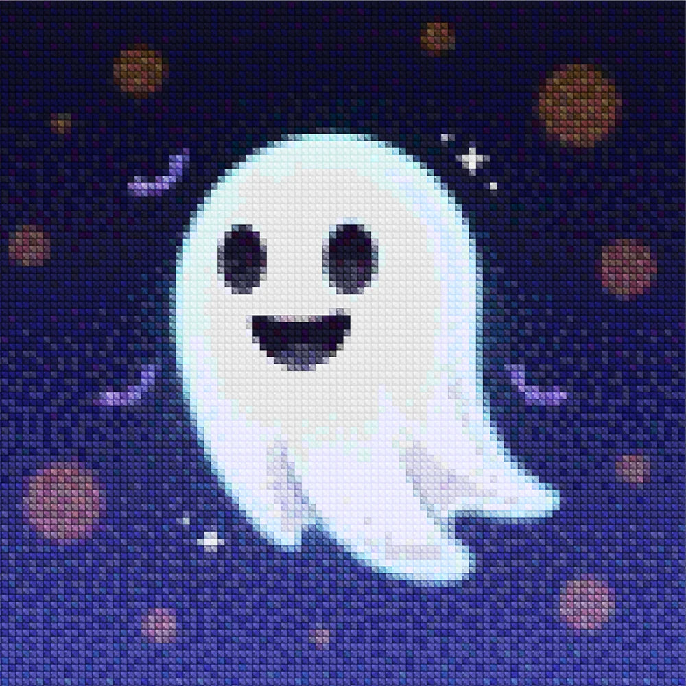 Mini Diamond Painting - Spookachtige Geest Emoji