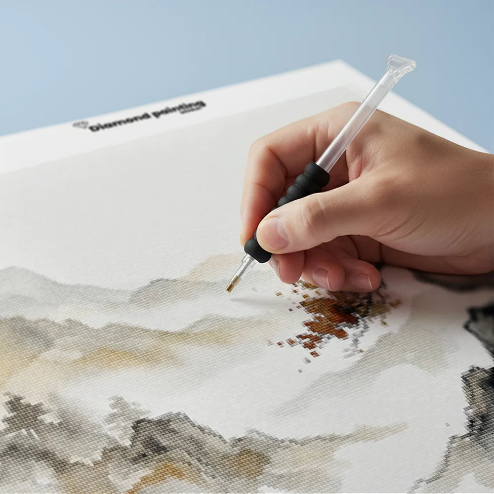 Diamond Painting - Eenzame boom in berglandschap