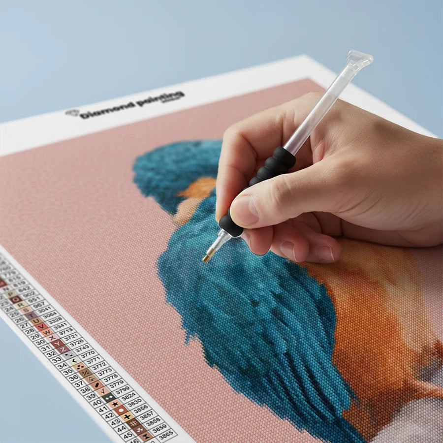 Diamond Painting - Aquarel IJsvogel op Tak