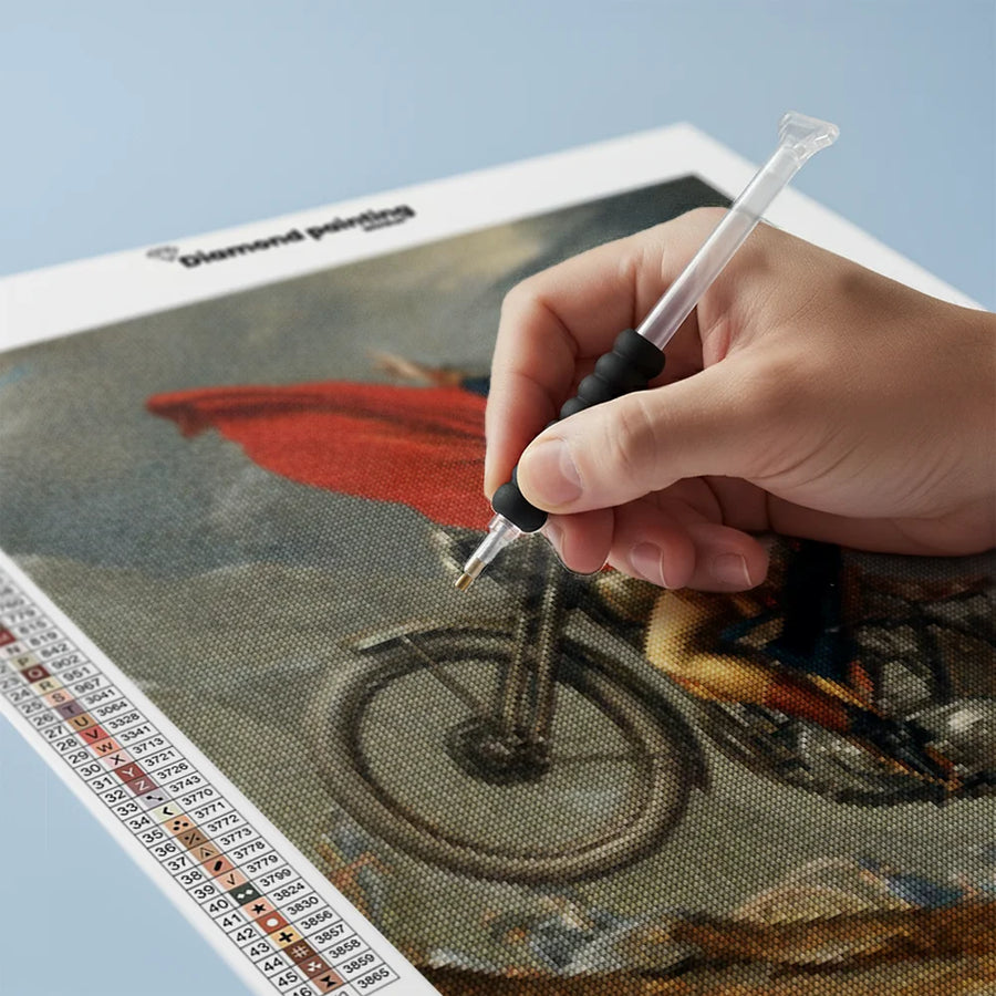 Diamond Painting - Napoleon op de Fiets