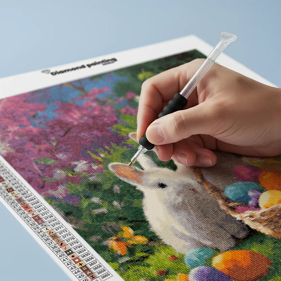 Diamond Painting - Paasmandje in de Tuin