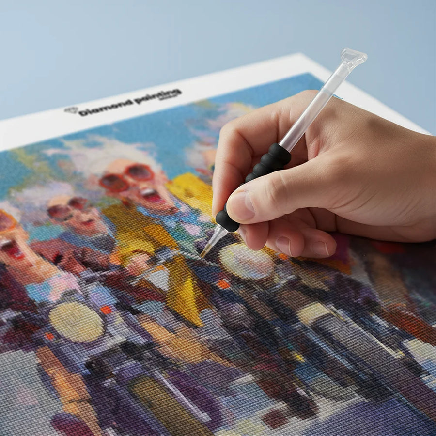Diamond Painting - Gezellige dames aan het motorrijden