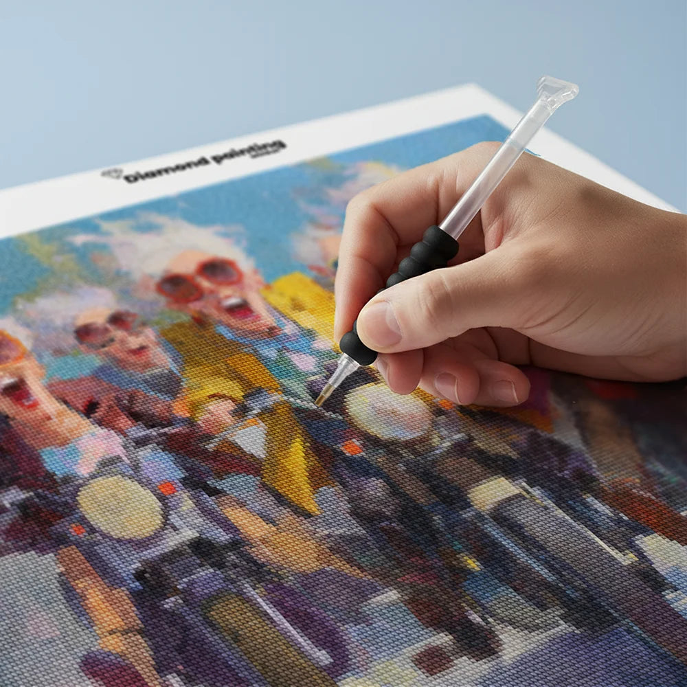 Diamond Painting - Gezellige dames aan het motorrijden