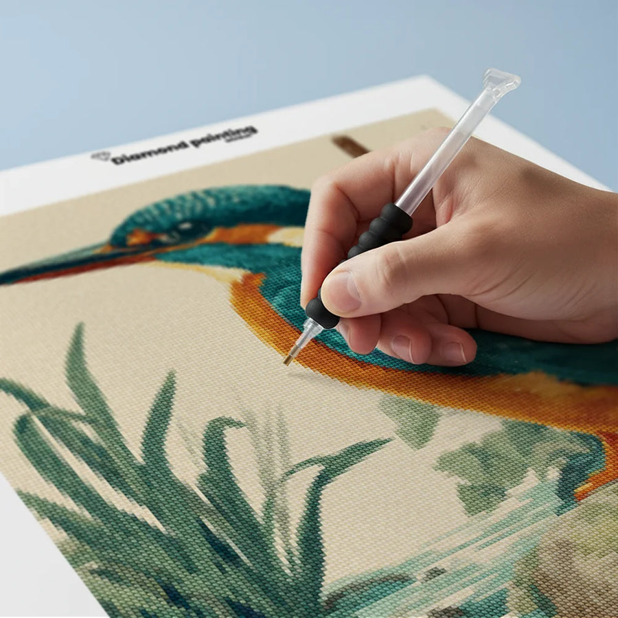 Diamond Painting - IJsvogel uit het Natuurhistorisch Kabinet