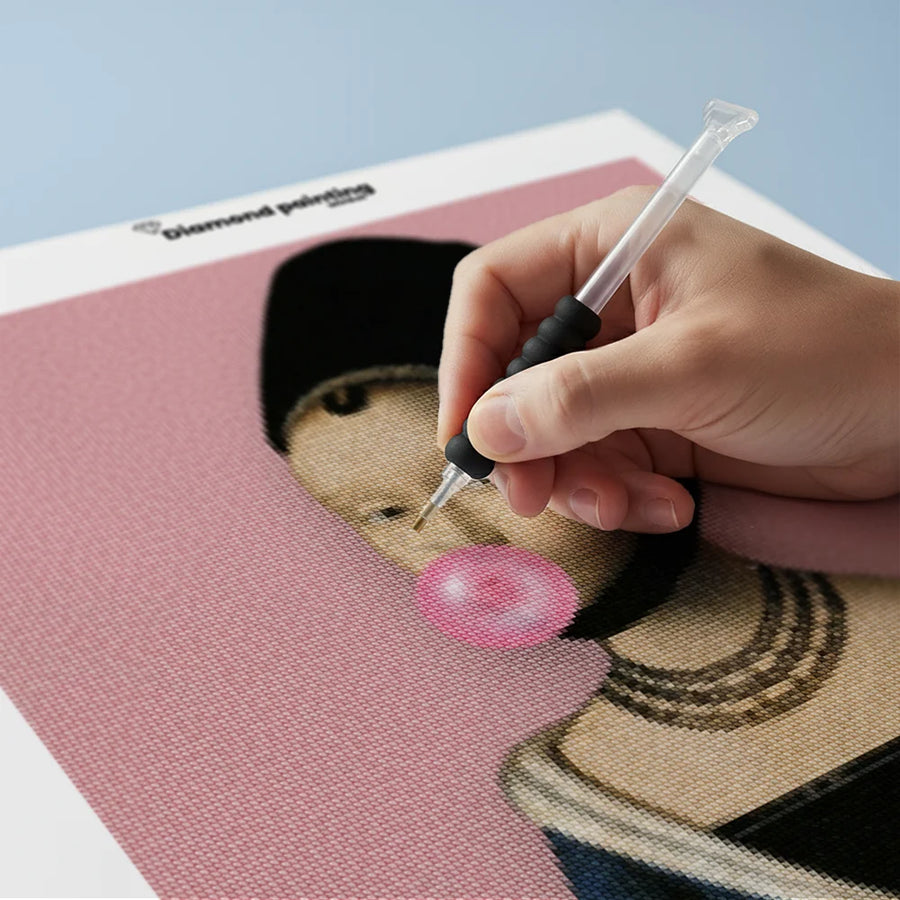 Diamond Painting - Meisje met kauwgombel