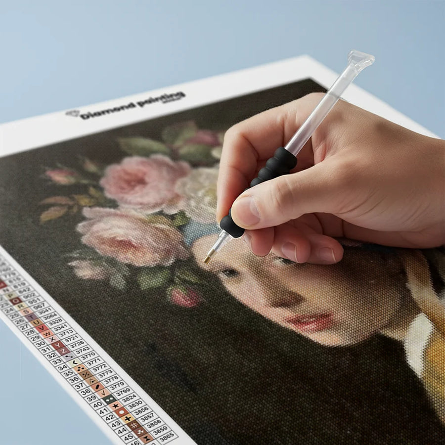 Diamond Painting - Meisje met Bloemenkroon
