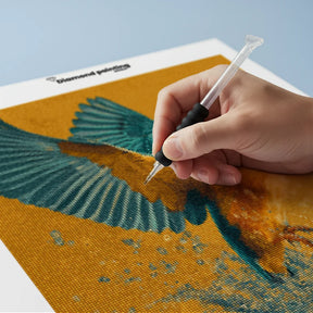 Diamond Painting - IJsvogel met Gespreide Vleugels