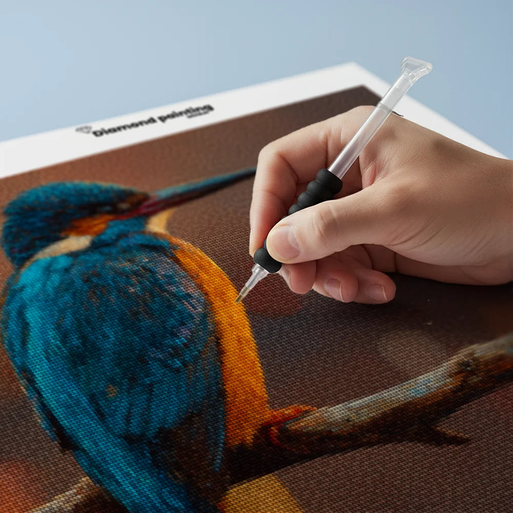 Diamond Painting - Panoramische IJsvogel in Avondgloed