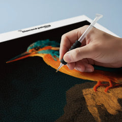 Diamond Painting - IJsvogel op Rots in Avondgloed