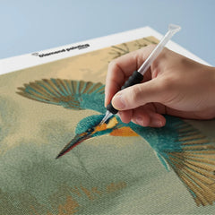 Diamond Painting - IJsvogelkunst in Zachte Nevel