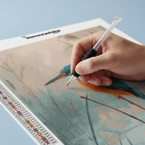 Diamond Painting - IJsvogel bij Zonsopkomst