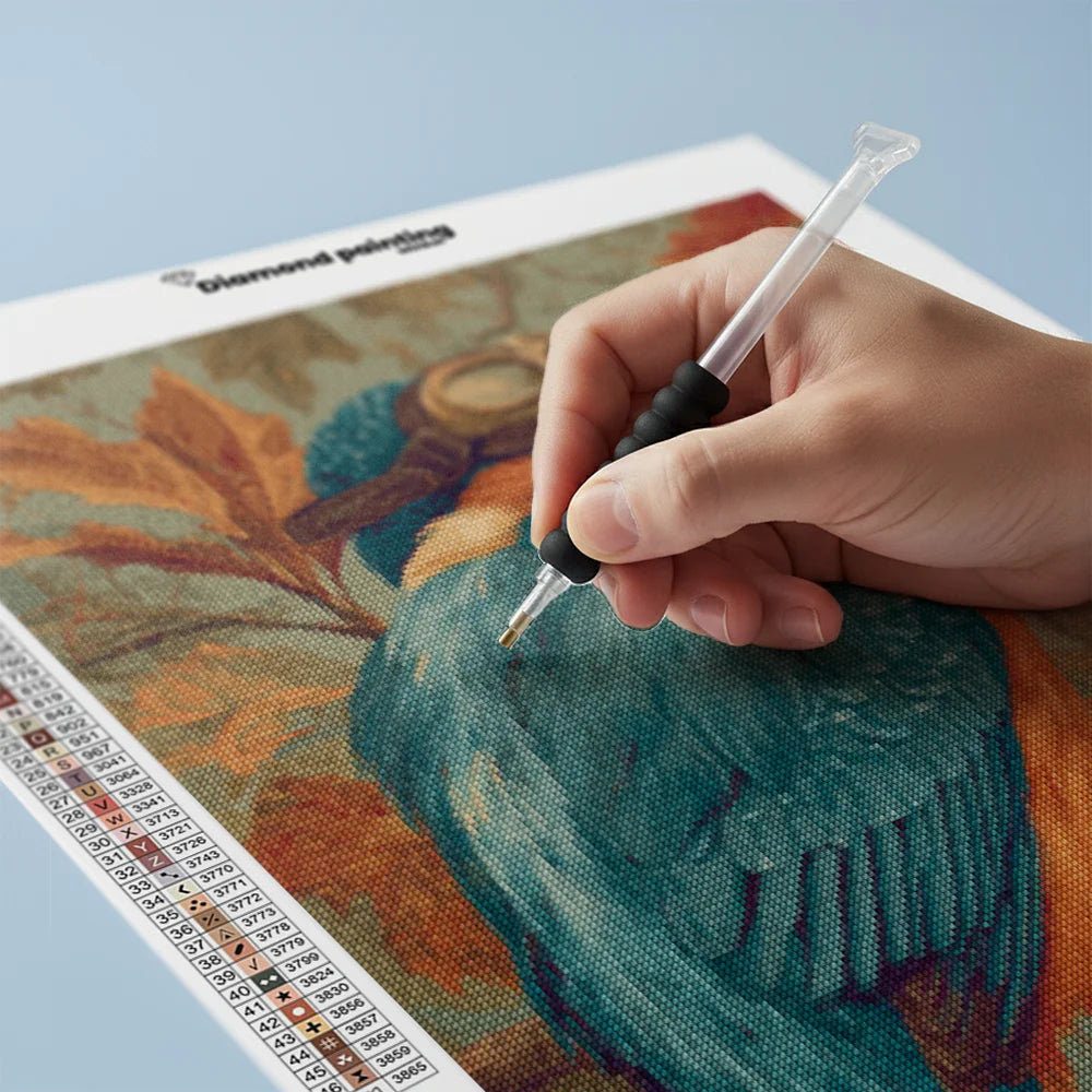 Diamond Painting - IJsvogelportret met Vintage Vliegbril