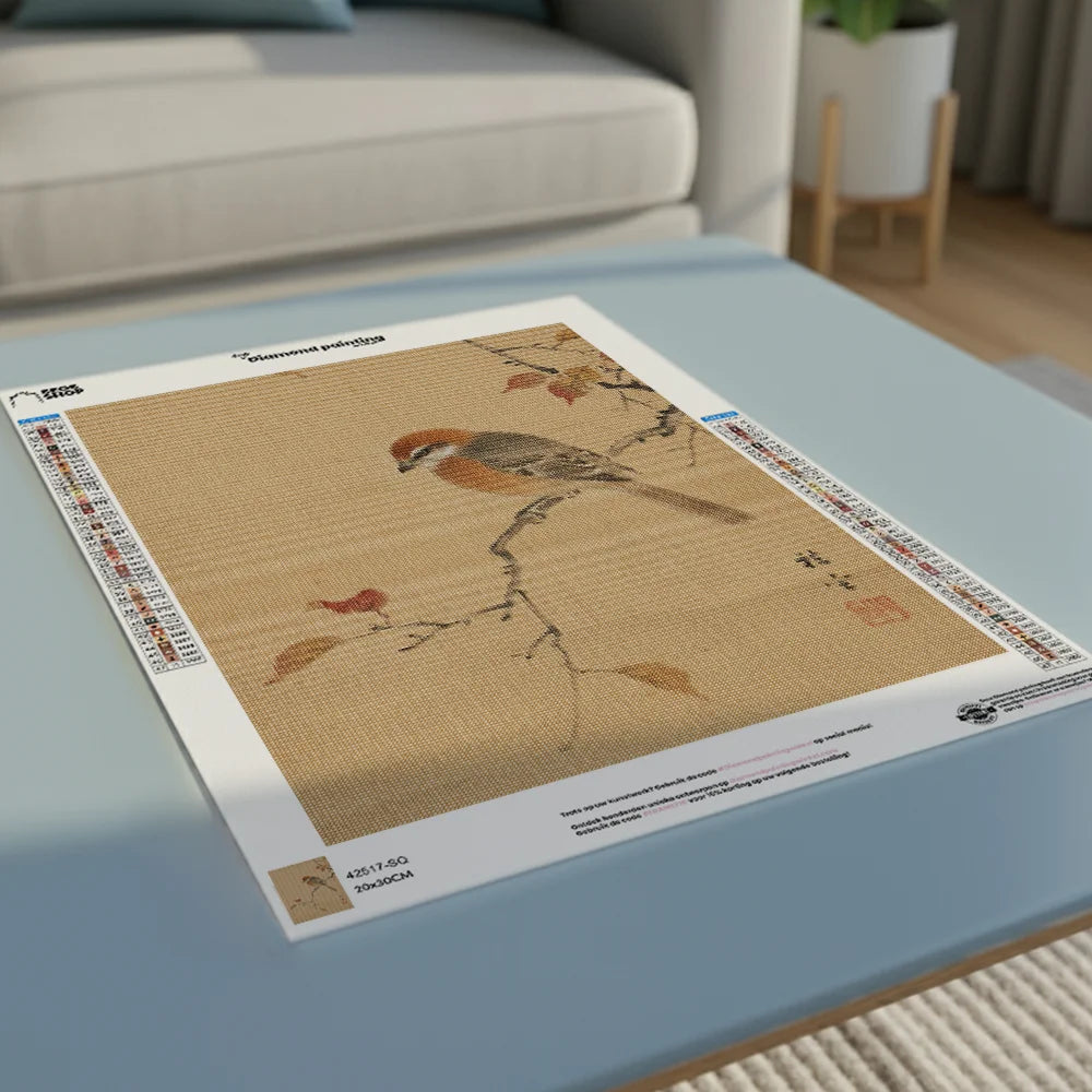 Diamond Painting - Vogel op een stille tak