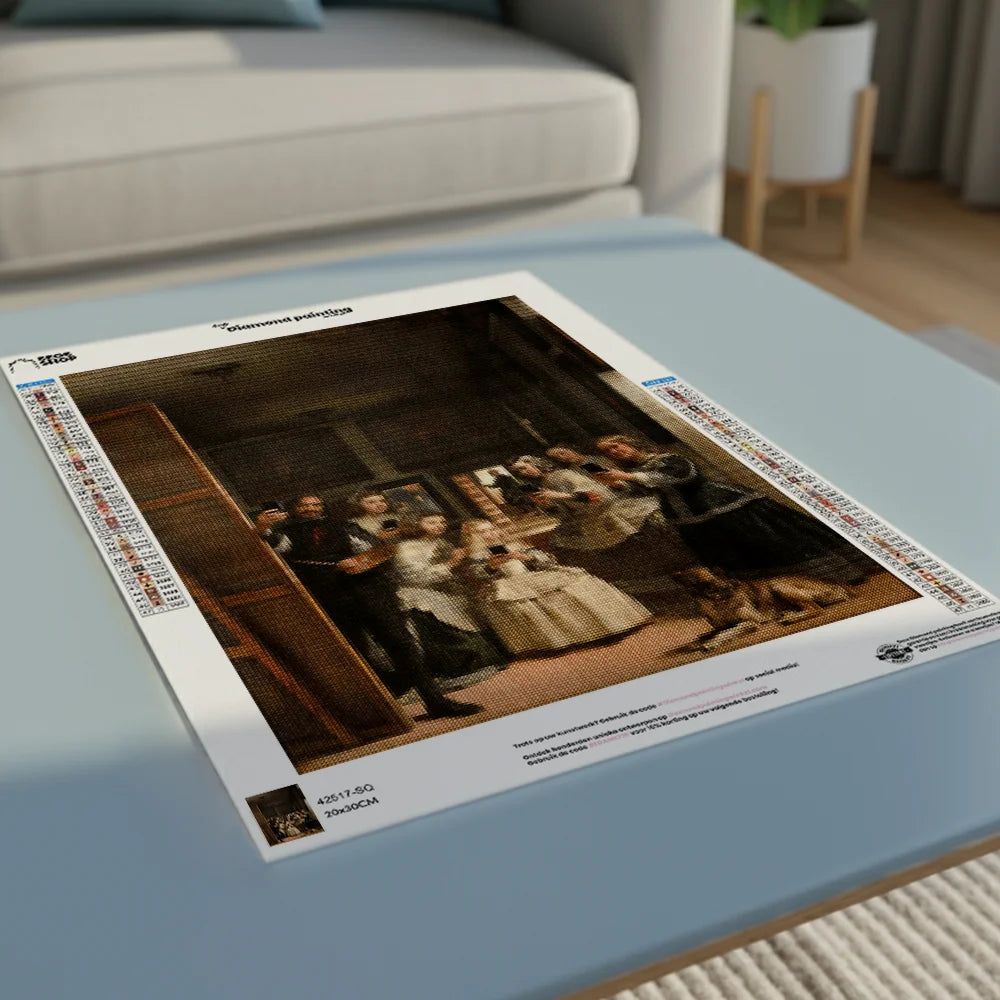 Diamond Painting - Las Meninas op hun telefoons