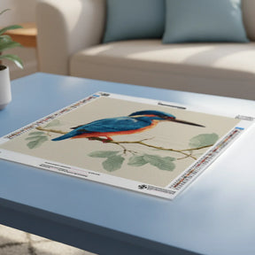 Diamond Painting - De IJsvogel op een Zachte Tak
