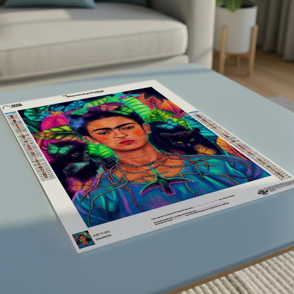 Diamond Painting - Frida in Neon Jungle