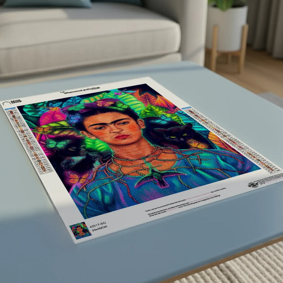 Diamond Painting - Frida in Neon Jungle
