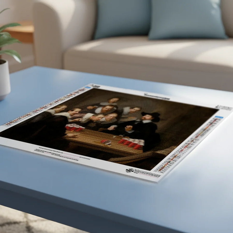 Diamond Painting - De staalmeesters spelen bierpong