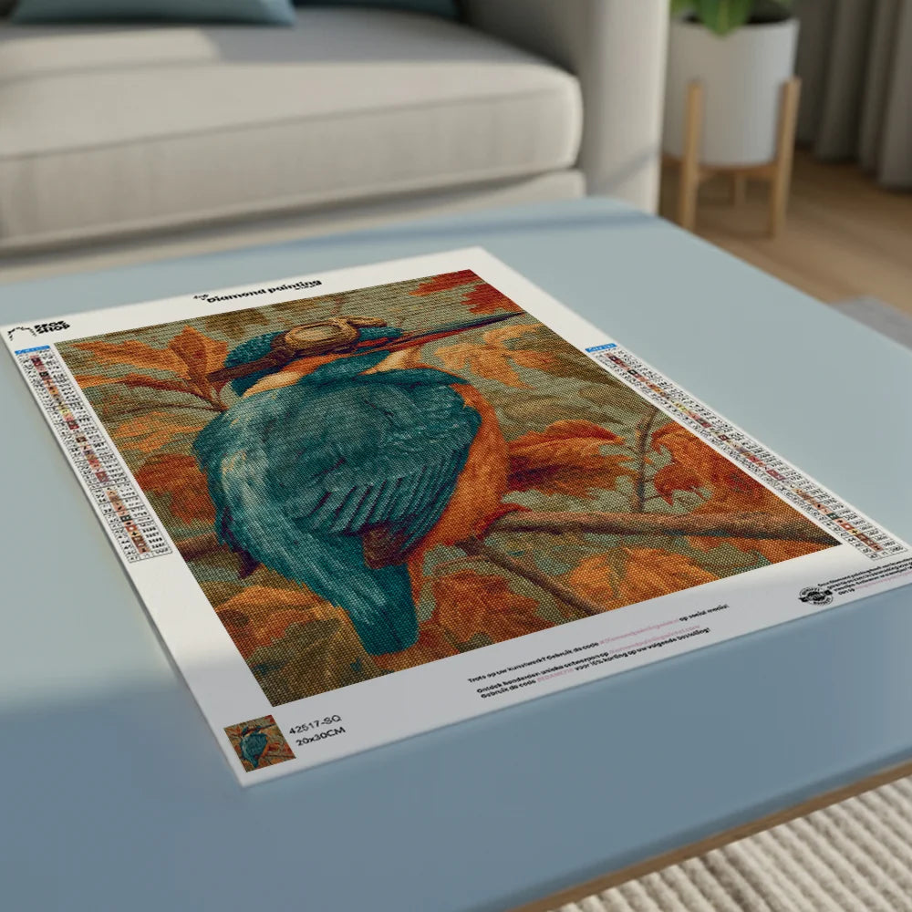 Diamond Painting - IJsvogelportret met Vintage Vliegbril