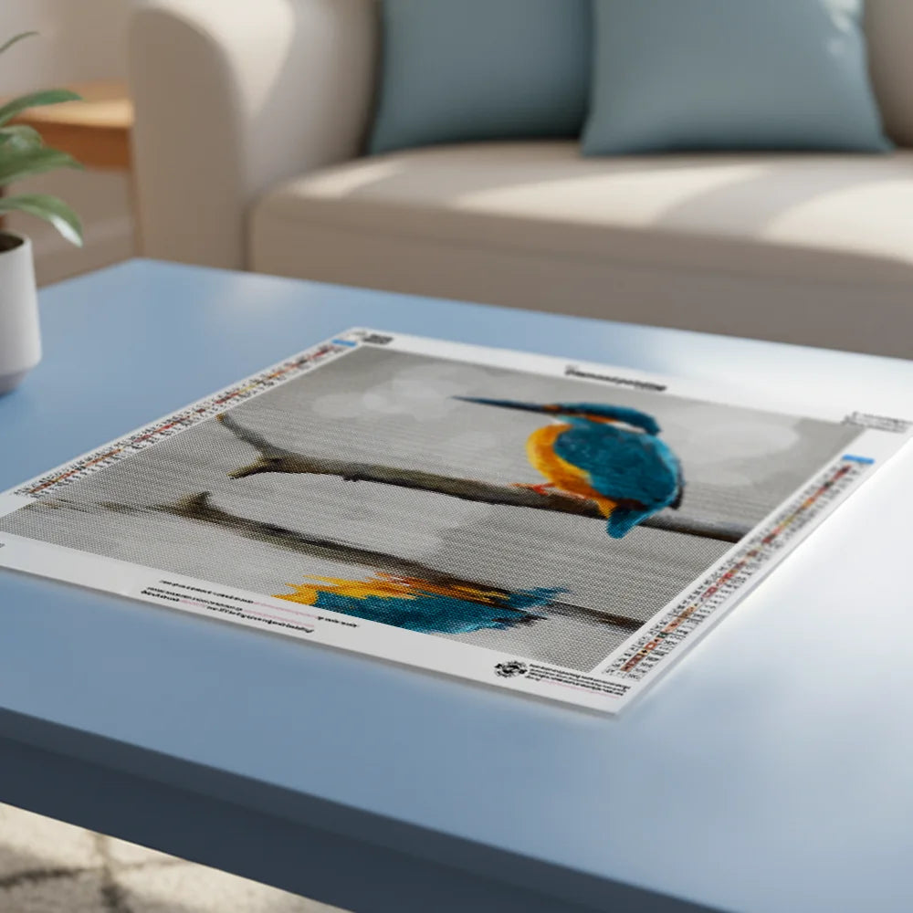 Diamond Painting - IJsvogel – Perfecte Ochtendreflectie