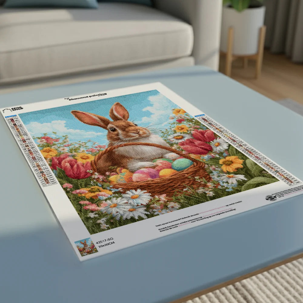 Diamond Painting - Paashaas in Bloei