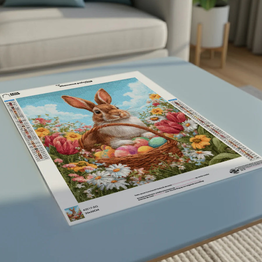 Diamond Painting - Paashaas in Bloei