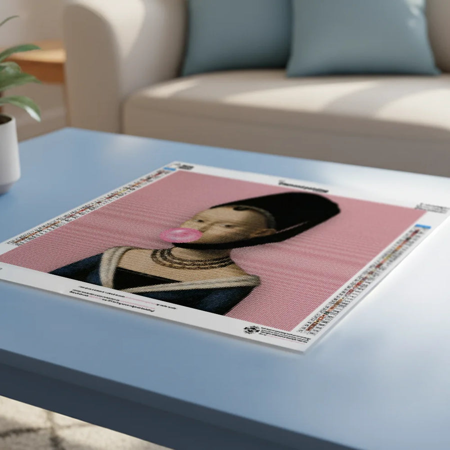 Diamond Painting - Meisje met kauwgombel