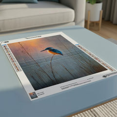 Diamond Painting - IJsvogel bij zonsopkomst