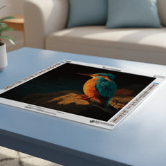 Diamond Painting - IJsvogel op Rots in Avondgloed