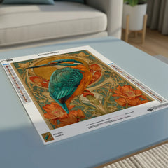 Diamond Painting - Jugendstil IJsvogel in Goud