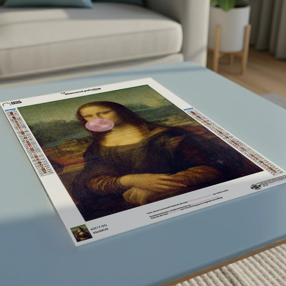 Diamond Painting - Mona Lisa met Bubblegum
