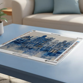 Diamond Painting - Collage van Delft, in Delfts blauw