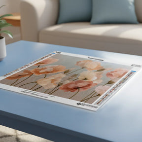 Diamond Painting - Klaprozen in zachte kleuren