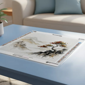 Diamond Painting - Eenzame boom in berglandschap