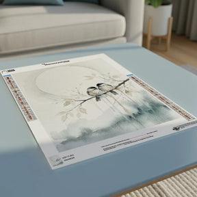 Diamond Painting - Twee vogels onder de maan
