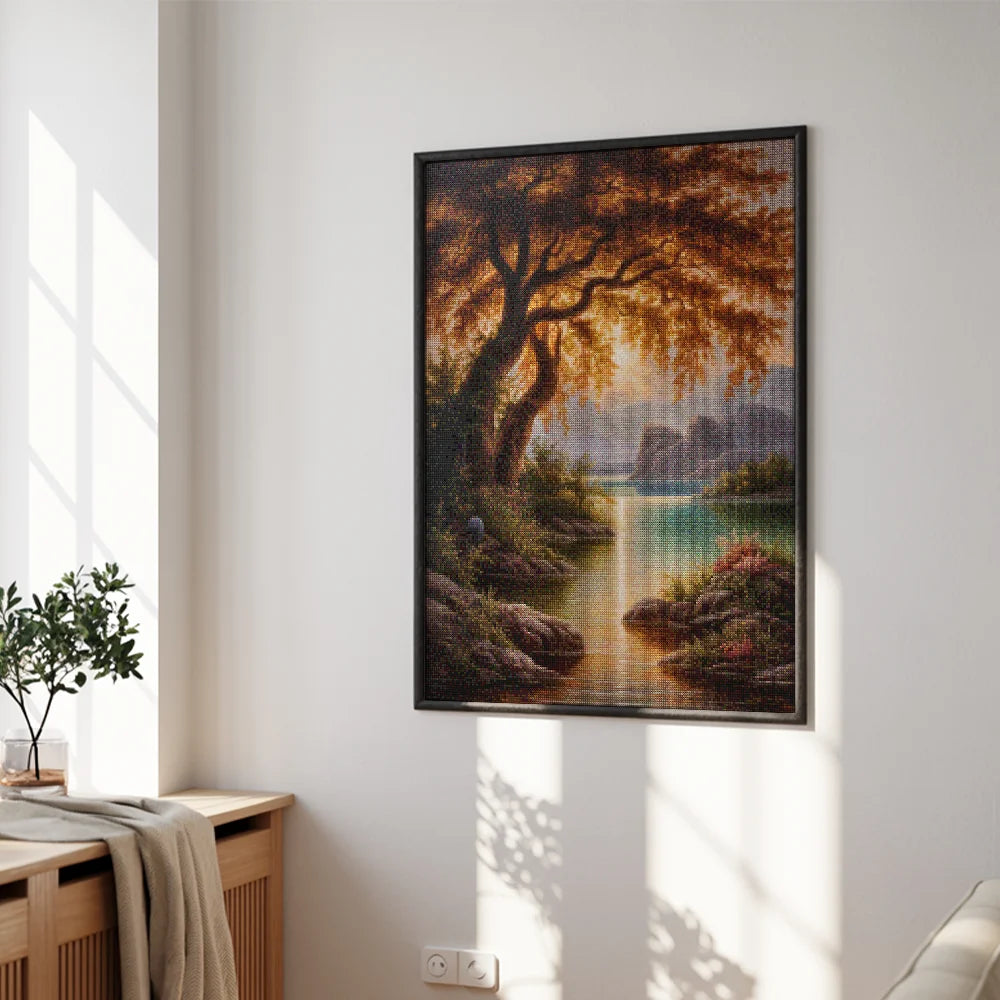 Diamond Painting - Amberkleurige gloed