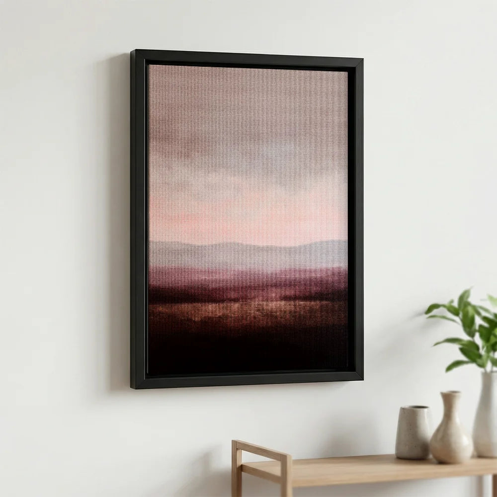 Diamond Painting - Abstract minimalistisch landschap in paars, taupe en bordeaux