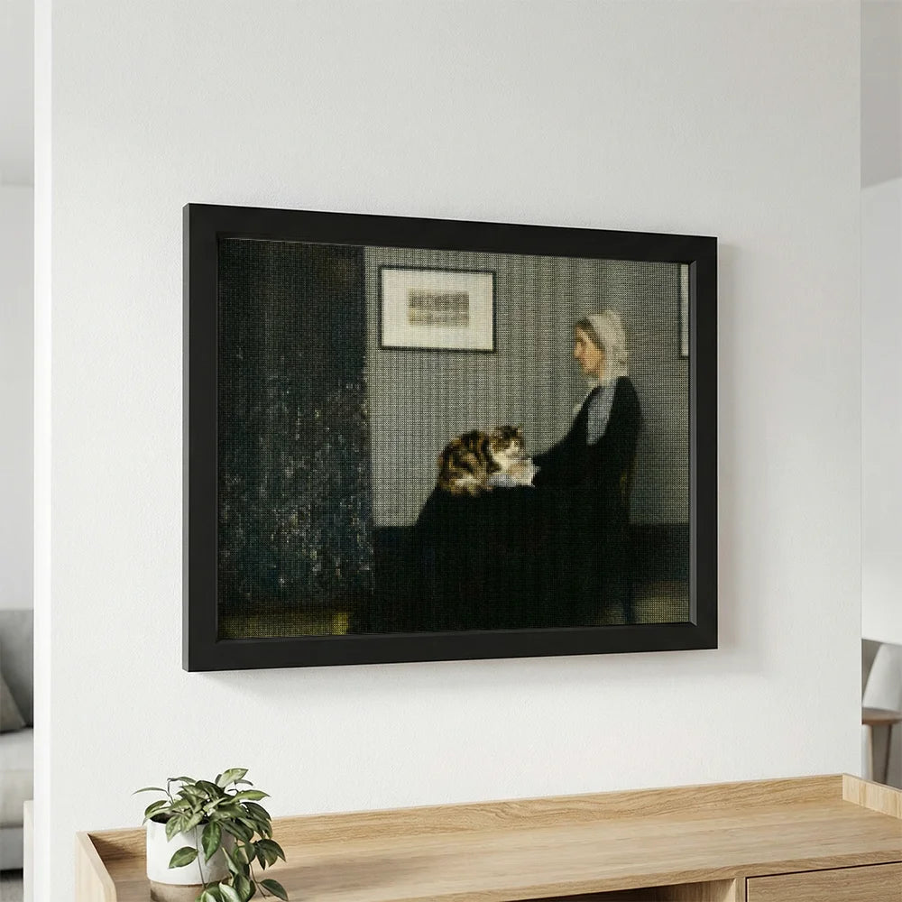 Diamond Painting - Whistlers moeder met kat